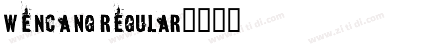 wencang regular字体转换